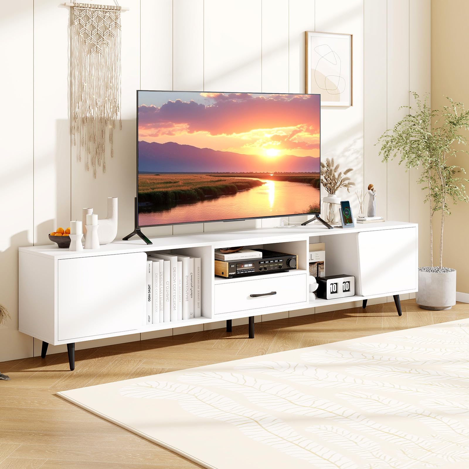 家具 24 inch TV White Amazon.com: Giantex 79